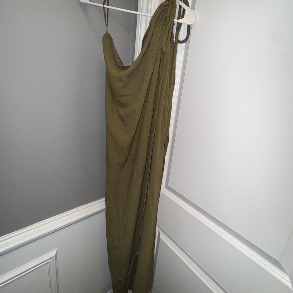 JLUXLABEL OLIVE DESTINATION LINEN SKIRT SET - Picture 4 of 8